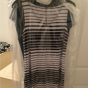 Black and white long dress